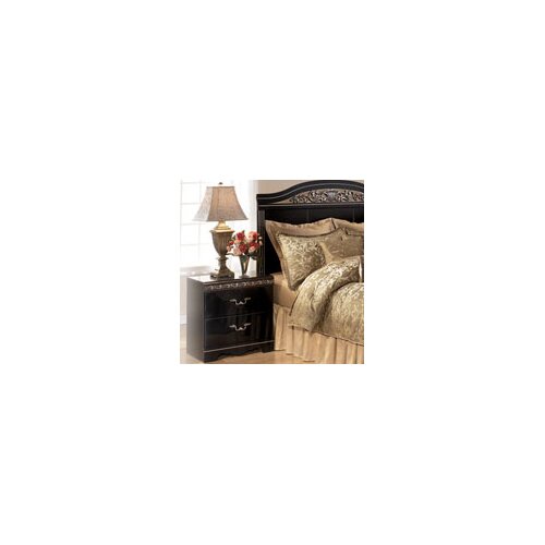 Wildon Home ® Park Nightstand in Deep Glossy Black B104 92