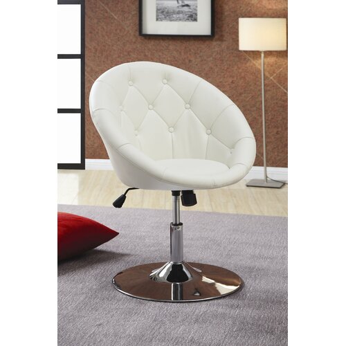 Wildon Home ® Hebron Adjustable Swivel Bar Stool 102580 Color White