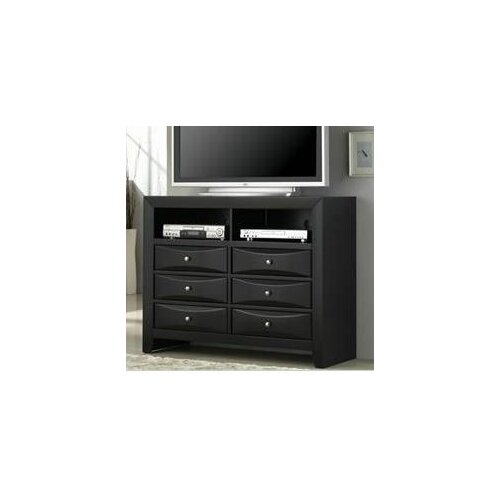 Wildon Home ® Bevelled Media 6 Drawer Dresser 200706