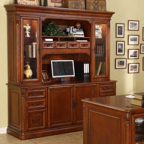 Wildon Home ® Keegan Credenza Desk with Hutch KE6183CH