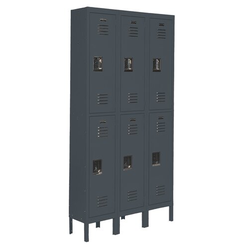 Edsal Sandusky Traditional Triple Wide Double Tier Locker CL5093GY UN / CL509