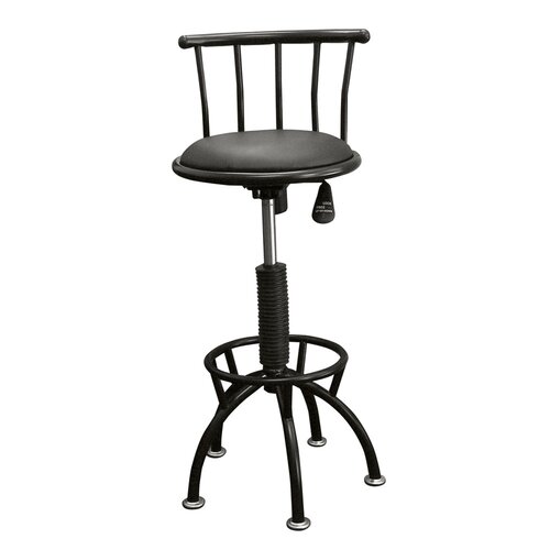 ORE Adjustable Swivel Bar Stool R651BK Frame Finish Black