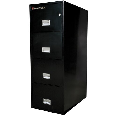 SentrySafe 1 Hr Fireproof Key Lock 4 Drawer Letter File Safe 4G3110XX Color 