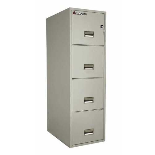 SentrySafe 16.6 W x 25 D 4 Drawer Fireproof Key Lock Letter File Safe 4T253