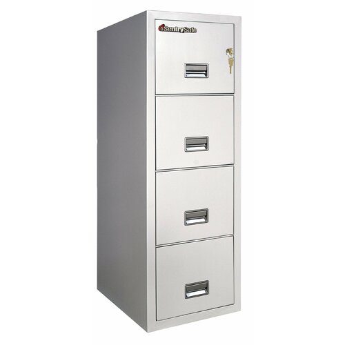 SentrySafe 2 Hr Fireproof Key Lock 4 Drawer Letter File Safe 4T3120XX Color 