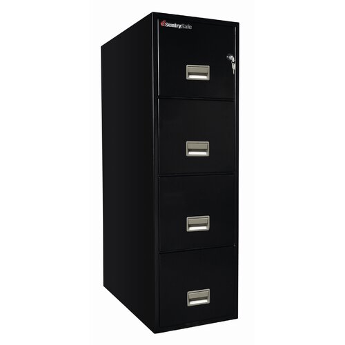 SentrySafe 1 Hr Fireproof Key Lock 4 Drawer Letter File Safe 4G3131XX Color 