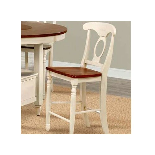 A America British Isles Bar Stool BRIMB385K / BRIOB385K Finish Merlot and Bu