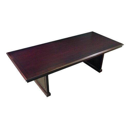 Mayline Toscana 8 Conference Table TC96 Finish Mahogany Finish on Walnut Ve