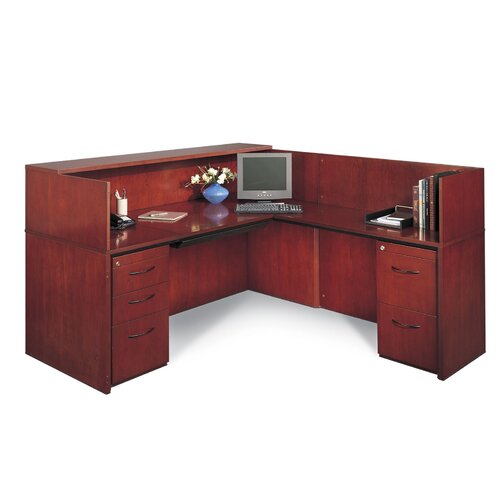 Mayline Corsica Reception Desk (Right Configuration) CRR72 Finish Sierra Cherry