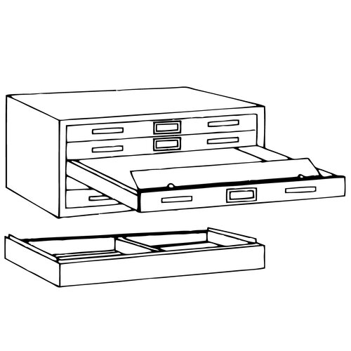 Mayline C Files Five Drawer Flat File (Museum Quality) 766x