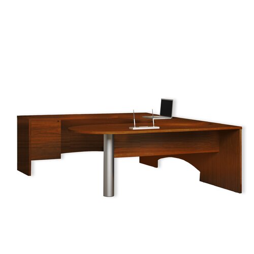 Mayline Brighton U Shape Desk Office Suite BT21LCR / BT21LDC Finish Cherry