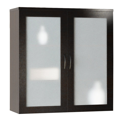 Mayline Brighton Display Cabinet BTGDCLCR / BTGDCLDC Finish Mocha