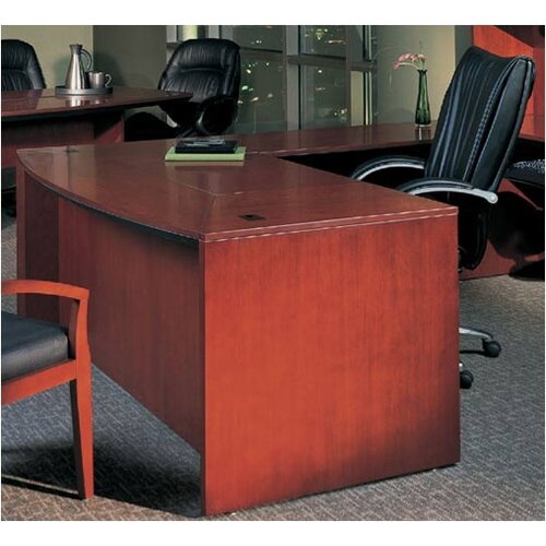 Mayline Corsica Bowfront Office Desk CD72 Finish Sierra Cherry