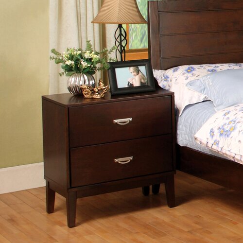 Hokku Designs Berkley 2 Drawer Nightstand IDF 7910N