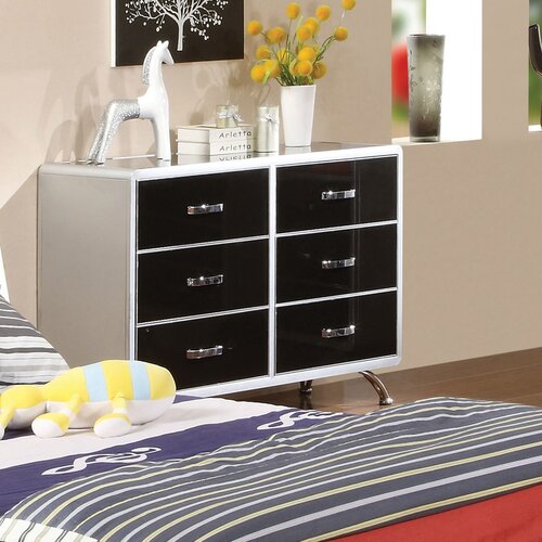 Hokku Designs Modesto 6 Drawer Metal Dresser IDF 7165D