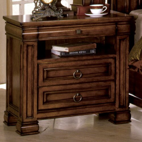 Hokku Designs Randel 2 Drawer Nightstand IDF 7812OAK N