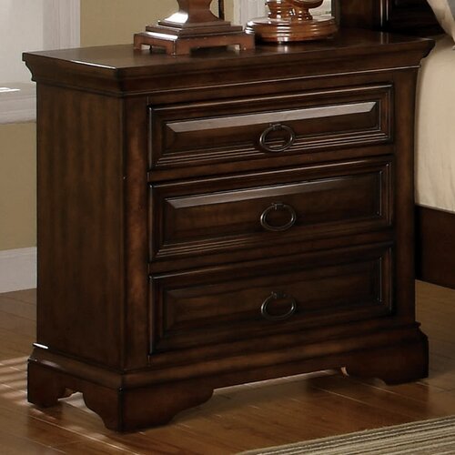 Hokku Designs Laurelle 3 Drawer Nightstand IDF 7830N