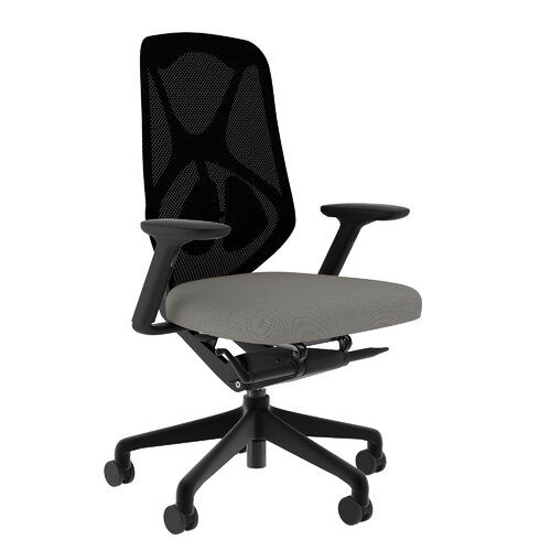 Compel Office Furniture Suit Mesh Task Chair with Arms CTM5100BSSBKBK chalk S