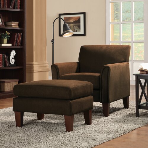 Kingstown Home Warner Microfiber Arm Chair and Ottoman 889913MC 1TL[C+O]