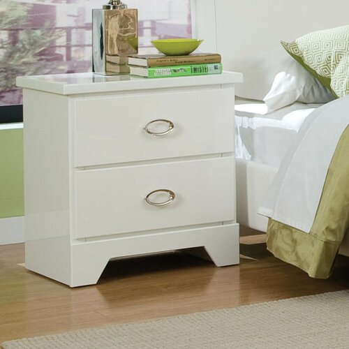 Standard Furniture Meridian 2 Drawer Nightstand 61407/64407 Finish White