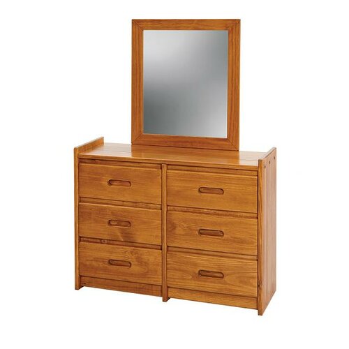 Sunset Trading Rustic 6 Drawer Dresser WC DR06 GR