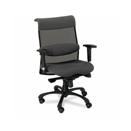 Alera Eon Series Mid Back Swivel and Tilt Office Chair with T Arms ALEEP42ME10B