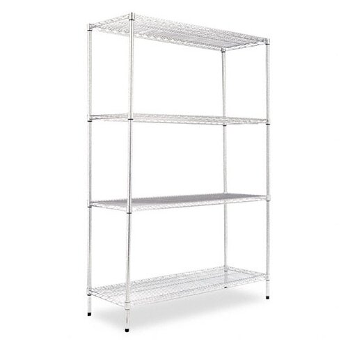 Alera Four shelf 48 W x 18 D Industrial Wire Shelving Starter Kit ALESW5048