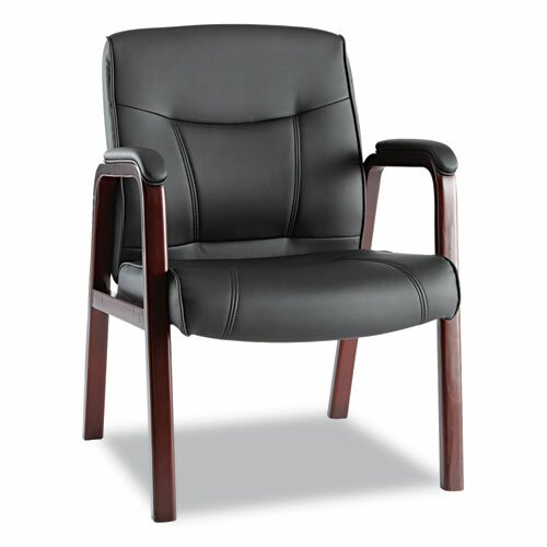 Alera Madaris Leather Guest Chair ALEMA43ALS10M