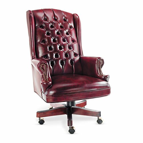 Alera Traditional Series High Back Wing Back Swivel / Tilt Office Chair ALECE