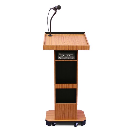 AmpliVox Sound Systems Executive Sound Column Full Podium S505 Finish Light 