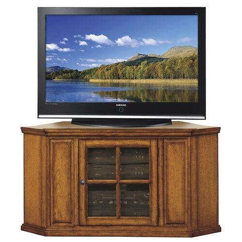 Riley Holliday 46 Corner Plasma TV Stand in Burnished Oak 88285