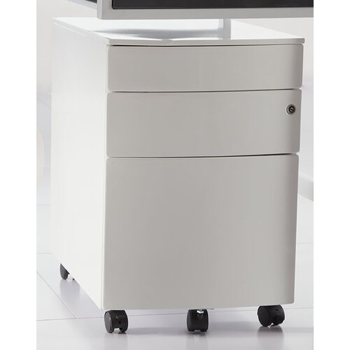 Eurostyle Floyd 3 Drawer Mobile Filing Cabinet 27985 Finish White