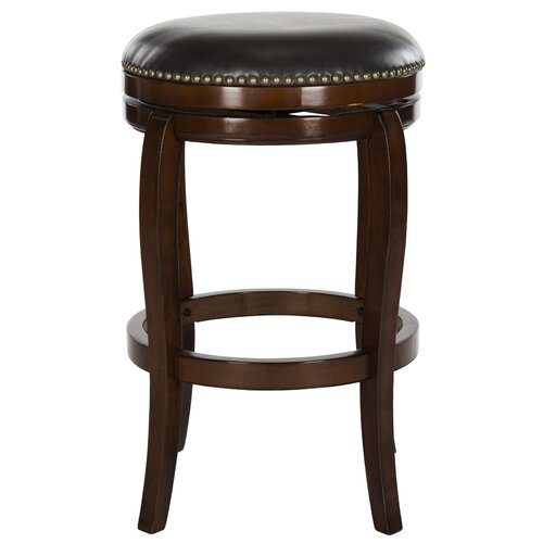 Safavieh Nuncio 29 Swivel Bar Stool FOX7006 Seat Color Brown, Finish Espresso