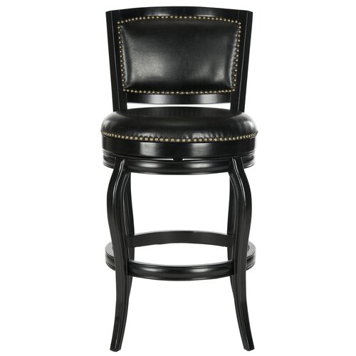 Safavieh Pasquale Swivel Bar Stool FOX7011 Finish Black, Seat Color Black