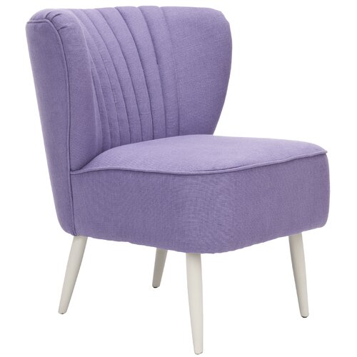 Safavieh Felicity Fabric Slipper Chair MCR4548A Color Purple Linen