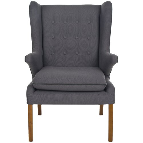 Safavieh Gomer Wing Chair MCR4653A / MCR4653B Color Steel Gray