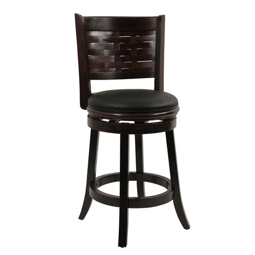 Boraam Sumatra 24 Swivel Bar Stool with Cushion 41024 Finish Cappuccino