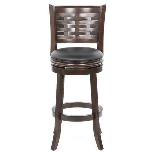 Boraam Sumatra 29 Swivel Bar Stool with Cushion 41029 Finish Cappuccino