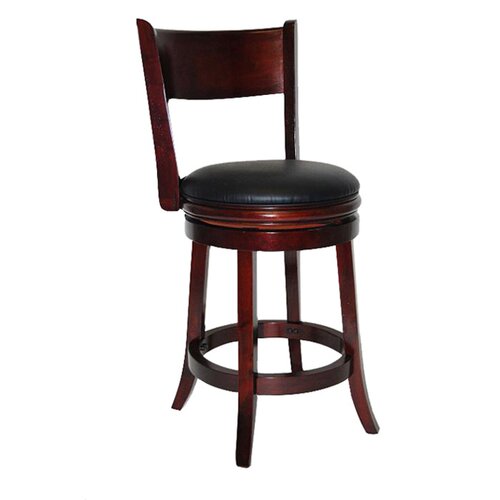 Boraam Palmetto 24 Swivel Bar Stool with Cushion 44124 Finish English Tudor