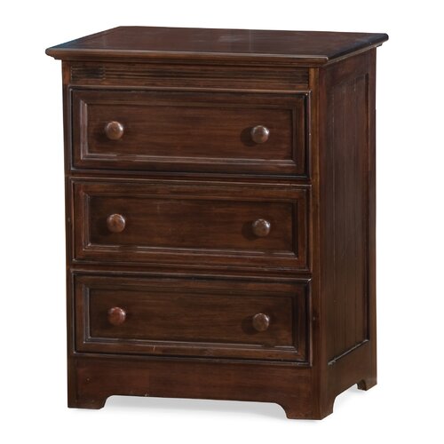 Atlantic Furniture Manhattan 3 Drawer Nightstand C 7130 Finish Antique Walnut