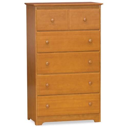 Atlantic Furniture Windsor 5 Drawer Chest C 694 Finish Caramel Latte