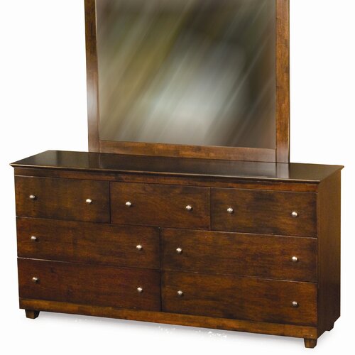 Atlantic Furniture Miami 7 Drawer Dresser C 74701/C 74707 Finish Antique Walnut