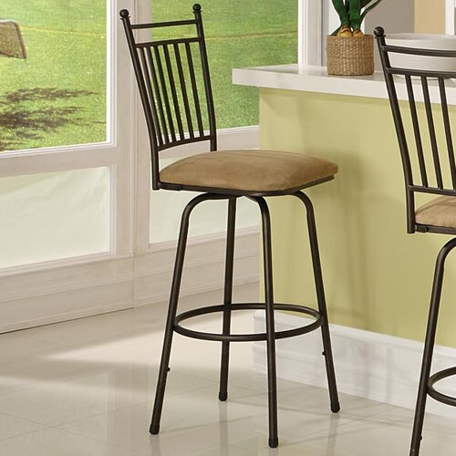 Linon Bar Stool  98130MTL 01 KD