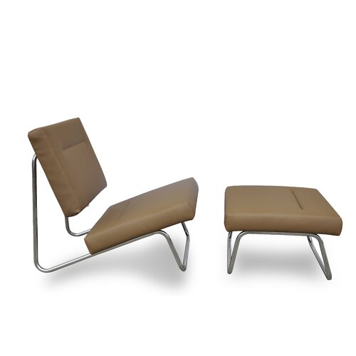 International Design Malaga Chair and Ottoman F365 brown