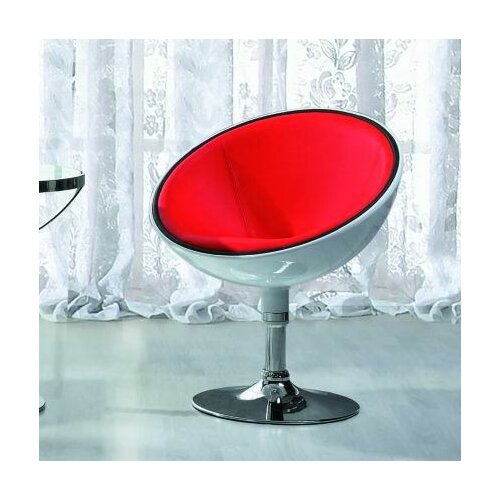 International Design Neptune Leather Side Chair B127 Color Red