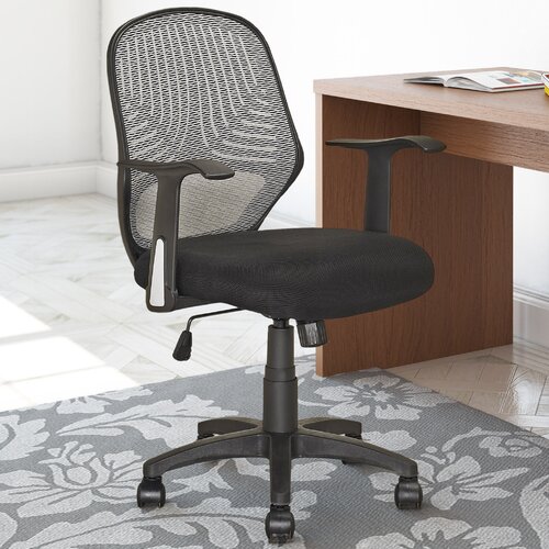 dCOR design Workspace Mid Back Mesh Office Chair with Arms LOF 209 O