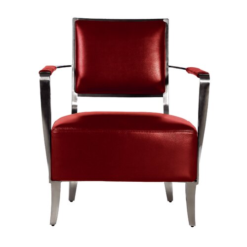 Bellini Modern Living Oscar Leather Chair Oscar AC Color Red