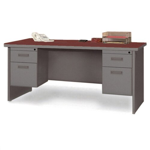 Lorell Lorell Durable Laminate/Steel Computer Desk Ensembles LLR67252