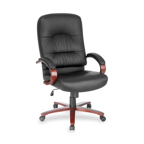 Lorell High Back Leather Lorell Woodbridge Series Executive Chair LLR60335