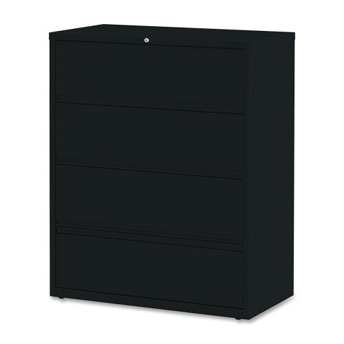 Lorell Receding Lateral Files with Roll out Shelves 43514 / 43515 Finish Black